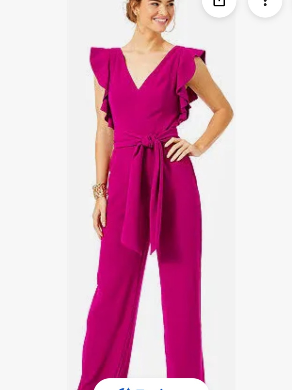 Lilly Pulitzer Kallie Ruffle Jumpsuit Bordeaux Berry, size 8